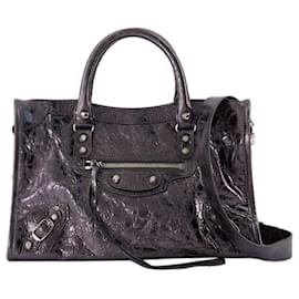 Balenciaga-Le City Small Purse - Balenciaga - Leather - Grey-Grey