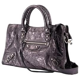 Balenciaga-Le City Small Purse - Balenciaga - Leather - Grey-Grey