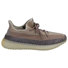 Yeezy 350 VS Sneakers in Ash Pearl Prime Knit Mesh Polyester Brown Beige