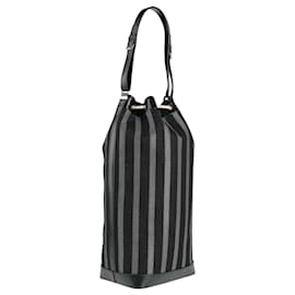 Saint Laurent-Saint Laurent Long Bucket Bag-Black,Dark grey