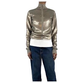 Joseph Pull à sequins marron à col montant - taille XS Marron