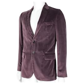 Paul Smith-Paul Smith The Soho Tailored-Fit Velvet Blazer-Purple