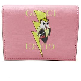 Gucci Bananya 701009 Women's Leather Wallet Pink Multiple colors