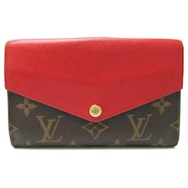 Louis Vuitton-Louis Vuitton Monogram Pallas Compact Wallet-Brown,Red