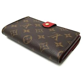 Louis Vuitton-Louis Vuitton Monogram Pallas Compact Wallet-Brown,Red