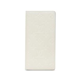 Louis Vuitton-Louis Vuitton Monogram Empreinte Portefeuille Brazza NM Long Wallet-White