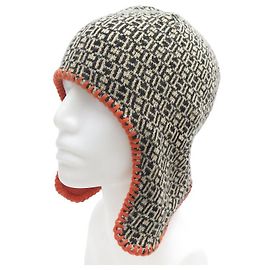 Hermès HERMES NORDIC BEANIE WITH FLAP H PATTERN SM 54 IN CASHMERE CASHMERE HAT Multiple colors