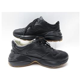 Gucci-GUCCI 552851 RHYTON IRIDESCENT LOGO SNEAKERS 6.5 40.5-Black