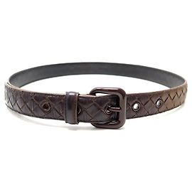 Bottega Veneta NINE BOTTLE VENETTA T75 INTRECCIATO BROWN GRADIENT LEATHER BELT Brown