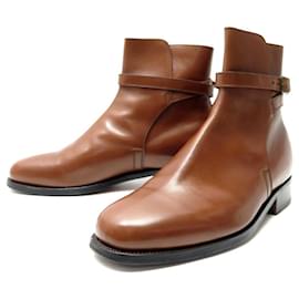 JM Weston-JM WESTON JODHPUR BOOTS M182721 8.5F 42.5 SHOE TREES-Camel