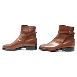 JM Weston-JM WESTON JODHPUR BOOTS M182721 8.5F 42.5 SHOE TREES-Camel