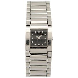 BAUME & MERCIER CATWALK MV045219 21 MM QUARTZ AÇOUGEM DIAMANTES RELÓGIO Prata