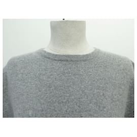 Hermès-PULL OVER HERMES M 38 IN GREY CASHMERE WOOL SWEATER-Grey