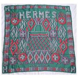 grande square Hermès Kellt em pérolas Multicor