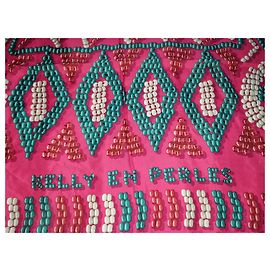 carré géant hermès Kelly en perles Multicolore