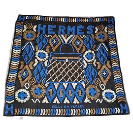 carré géant hermès Kelly en perles Multicolore