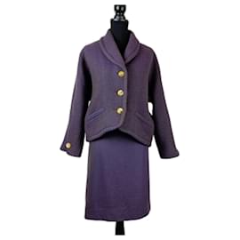 Céline Old Celine tailleur viola oversized Viola scuro