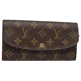 Louis Vuitton-LOUIS VUITTON Monogram Portefeuille Emilie Wallet Pink M60697 LV Auth 93568-Pink,Fuschia,Monogram