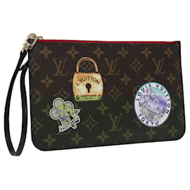 Louis Vuitton-LOUIS VUITTON Monogram World Tour Neverfull MM Pouch M42844 LV Auth 92896-Monogram