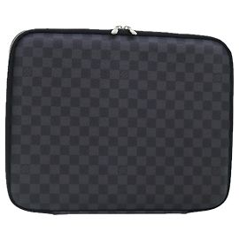 LOUIS VUITTON Custodia per computer Damier Graphite MM PC Case LV Auth 92011A Damier ebene