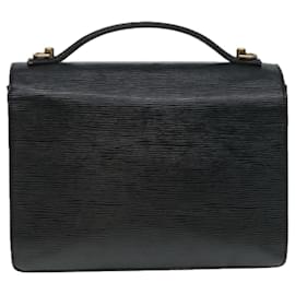Louis Vuitton-LOUIS VUITTON Epi Monceau 28 Hand Bag Black M52122 LV Auth 92774-Black