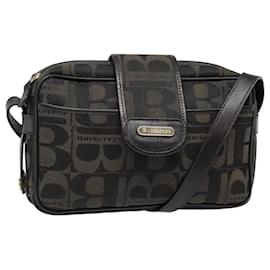 Autre Marque-Burberrys Shoulder Bag Canvas Gold Black Auth bs18589-Black,Golden