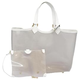 Louis Vuitton-LOUIS VUITTON Epi Plage Lagoon Bay Tote Bag White Clear M92151 LV Auth 89870-White,Other