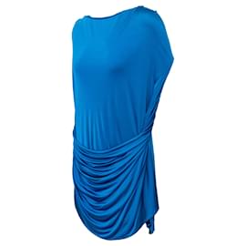 Alexander Mcqueen-Alexander McQueen Draped Dress-Blue