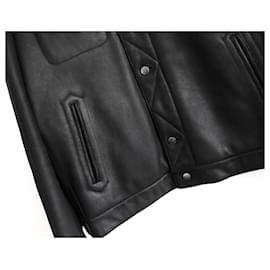 Ermenegildo Zegna-Zegna Sport Shealring Lined Lamb Leather Short Coat Jacket-Black