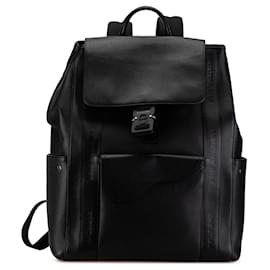 Black Dior Leather Saddle Backpack Black