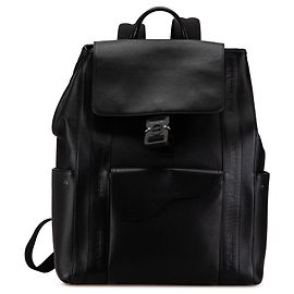 Mochila de couro preta Dior Saddle Preto