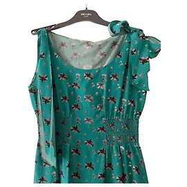 Prada top com alças Turquesa