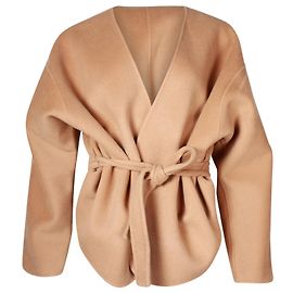 Totême Toteme Wrap-Jacke aus braunem Wolle und Kaschmir Braun