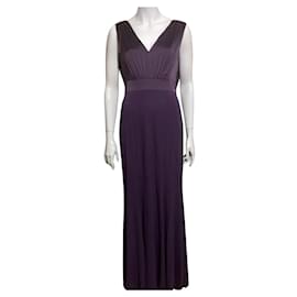 Vera Wang Vestido de noite roxo com cauda Roxo