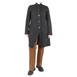 Autre Marque-Grey Herringbone coat - size M-Grey