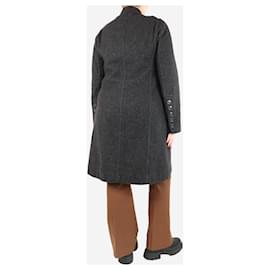 Autre Marque-Grey Herringbone coat - size M-Grey
