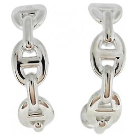 Hermès Pendientes de plata 925 Chaine d'Ancre Anchainée de Hermes Otro