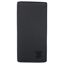 Louis Vuitton-Louis Vuitton Long Wallet LV Aerogramme Portefeuille Brazza NM M69980-Black