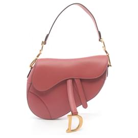 Christian Dior-Christian Dior Red Leather Saddle Bag-Red