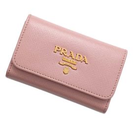 Prada Saffiano Leather Keycase in Pink Pink