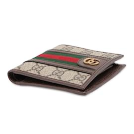 Gucci-Gucci Ophidia Bi-fold Wallet-Brown,Red,Green