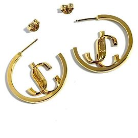Orecchini a cerchio JC Monogram da donna Jimmy Choo D'oro