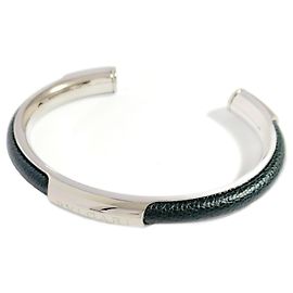 Brazalete de cuero Bulgari Man para hombres Verde