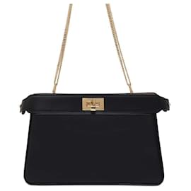 Fendi-Fendi Peekaboo Chain Shoulder Bag-Black