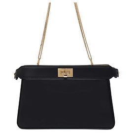 Borsa a spalla Fendi Peekaboo Chain Nero