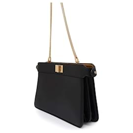 Fendi-Fendi Peekaboo Chain Shoulder Bag-Black