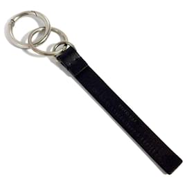 Balenciaga-Balenciaga Men's Leather Keyring-Black