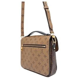 Louis Vuitton-Louis Vuitton Monogram Reverse Pochette Metis MM Handbag-Black