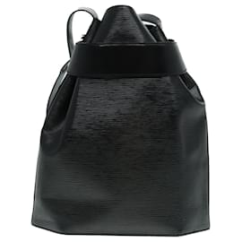 Louis Vuitton-LOUIS VUITTON Epi Sac Depaule GM Shoulder Bag Black M80155 LV Auth 93191-Black