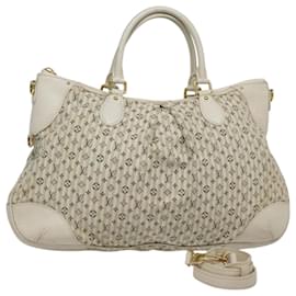 Louis Vuitton-LOUIS VUITTON Monogram Mini Lin Croisette Marina GM Bag 2way M95492 Auth 94897-Blue